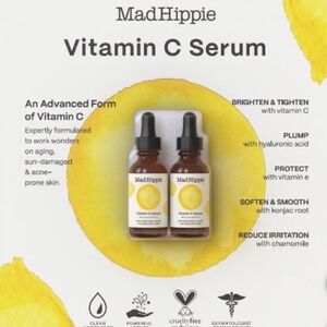 Mad Hippie Vitamin C Serum, Anti-Aging Sun Damage Plump Brighten Tighten 2x 1oz
